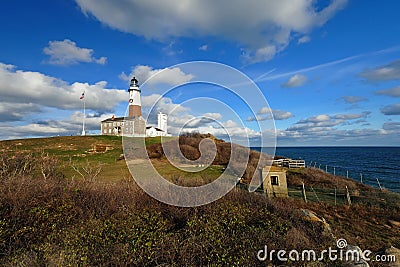 Montauk Point Lighthouse Stock Photo