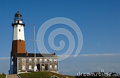 Montauk Point lighthouse Stock Photo