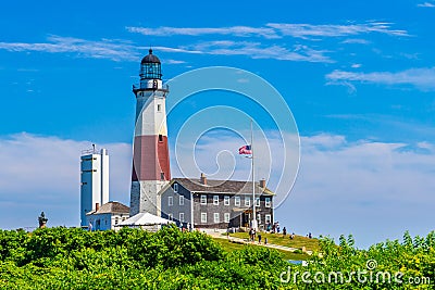 Montauk Point Lighthouse Long Island New York Stock Photo