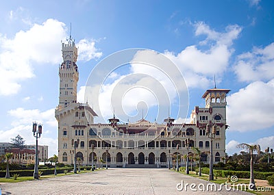 Montaza Palace in Alexandria, Egypt. Editorial Stock Photo