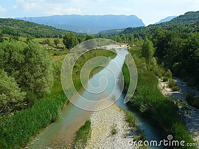 MontaÃ±ana landscape, Huesca, Spain. Stock Photo