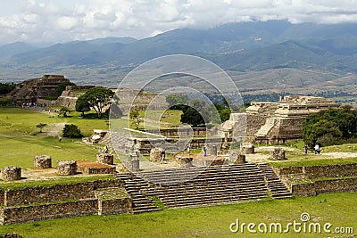 Monte alban pyramids in oaxaca mexico IV Stock Photo