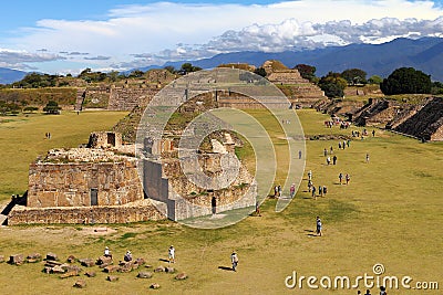 Monte alban pyramids in oaxaca mexico VIII Editorial Stock Photo