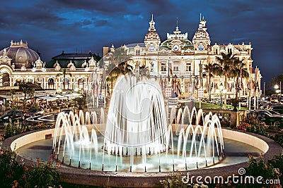 The Monte Carlo Casino, gambling and entertainment complex located in Monte Carlo, Monaco, Cote de Azul, France, Europe Editorial Stock Photo