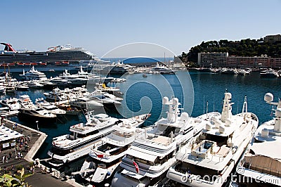 Monte Carlo Marina - Monaco Stock Photo