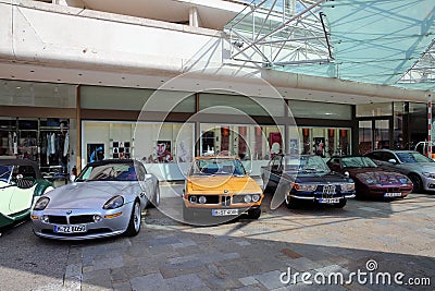 Iconic BMW Models at Fairmont Editorial Stock Photo