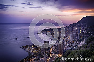 Monte Carlo By Night Stock Photo