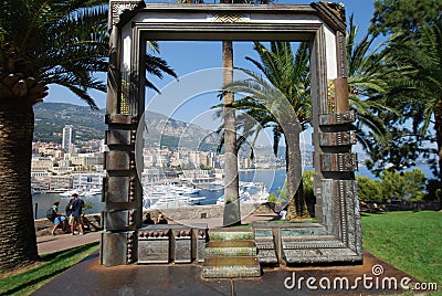 Monte-Carlo, palm tree, arecales, tree, resort Editorial Stock Photo