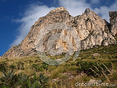 Monte Cofano, Sicily, Italy Stock Photo