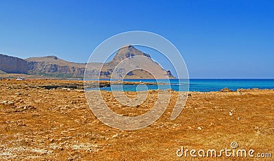 Monte Cofano - Sicily, Italy; panorama Stock Photo