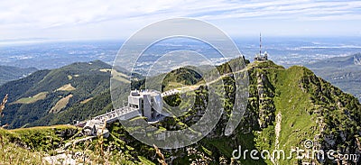 The popular excursion destination on the 1700 m. high monte Generoso Editorial Stock Photo