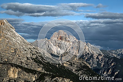 Monte Rudo in italian dolomite alps, Italy, Trentino Alto Adige Stock Photo