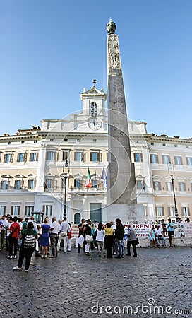 Montecitorio palace Editorial Stock Photo