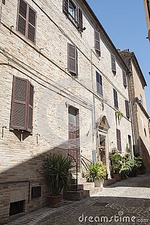 Montefano Macerata, Marches, Italy, historic town Stock Photo