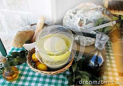 Montenegrin food on the table Stock Photo