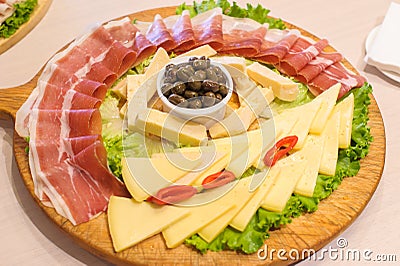 Montenegrin fresh appetizers food Stock Photo