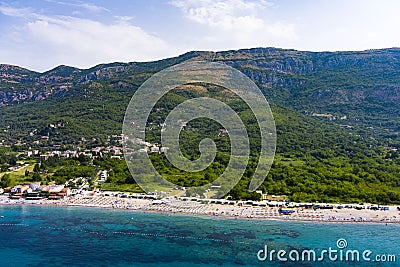 Montenegro. Auto camping on the beach Stock Photo