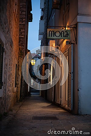 Montenegro Budva. The Old City of Budva Editorial Stock Photo