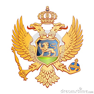 Montenegro coat of arms Vector Illustration