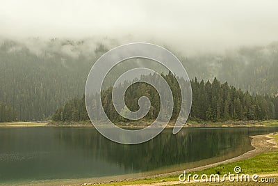 Montenegro. The Durmitor National Park. Black Lake. Stock Photo