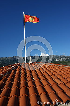 Montenegro Flag Stock Photo