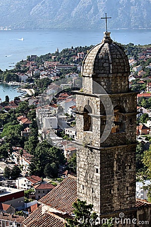Montenegro: Roofs of Kotor Stock Photo