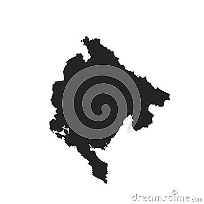 Montenegro vector map. isolated geographic template of european country Vector Illustration