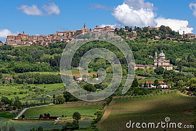 MONTEPULCIANO, TUSCANY/ITALY - MAY 17 : San Biagio church near M Stock Photo