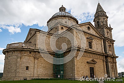 MONTEPULCIANO, TUSCANY/ITALY - MAY 17 : View of San Biagio church Tuscany near Montepulciano Italy on May 17, 2013. Unidentified Editorial Stock Photo