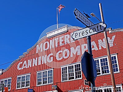 Monterey Canning Company Building on Cannery Row Editorial Stock Photo