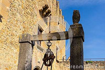 Montesquiu Castle in Ripoll, Catalonia, Spain. Stock Photo