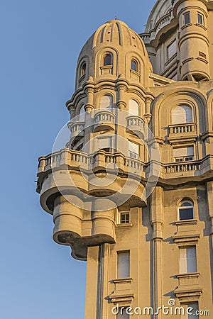 Montevideo Landmark Palacio Salvo Palace Stock Photo