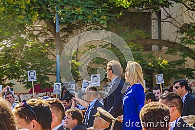 Uruguayan President at Assumption Parade, Montevideo, Uruguay Editorial Stock Photo