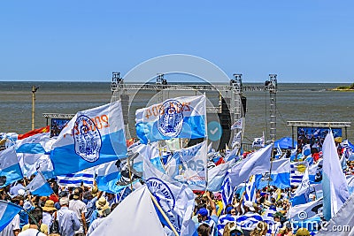 Political Act Celebration, Montevideo, Uruguay Editorial Stock Photo