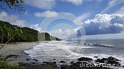 Montezuma beach Stock Photo