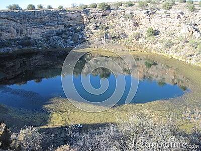 Montezuma Well In Arizona Stock Photo