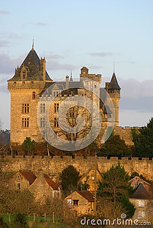 Montfort Castle in Dordogne France Stock Photo