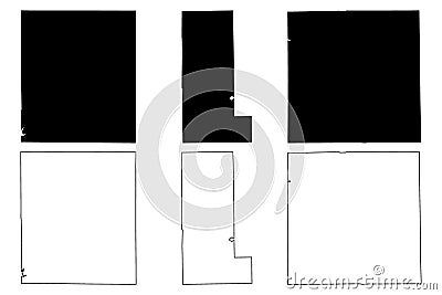 Montgomery, Miami and Marshall County, Indiana U.S. county, United States of America, USA, U.S., US map vector illustration, Vector Illustration