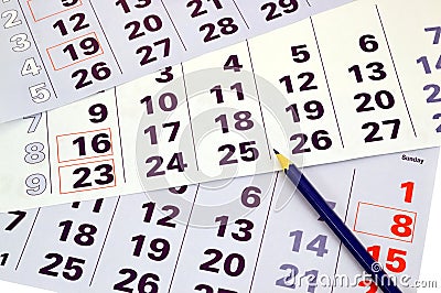 Month calendar Stock Photo