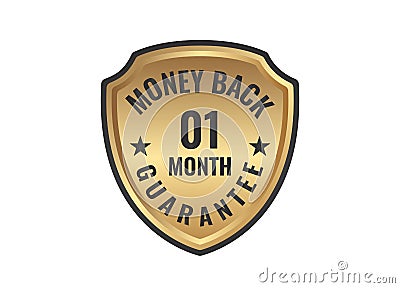 1 month Money Back Guarantee vector image Vector Illustration