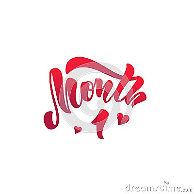 1 month - vector illustration with a baby age marker. Vector Illustration