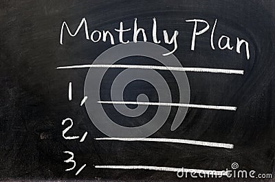 Monthly plan Stock Photo