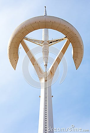 Montjuic Communications Tower Editorial Stock Photo