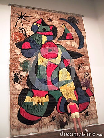 MontjuÃ¯c Spain FundaciÃ³ Joan MirÃ³ Museum Barcelona Miro Spanish Arts Colorful Abstract Painting Crafts History Heritage Gallery Editorial Stock Photo