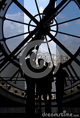 Montmartre from the Orsay Museum - Paris Editorial Stock Photo