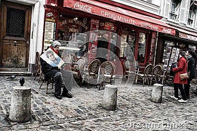 Montmartre, Paris. Editorial Stock Photo