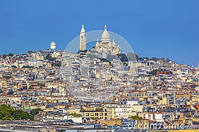 Montmartre Sacre Coeur Church Buildings Paris France Stock Photo