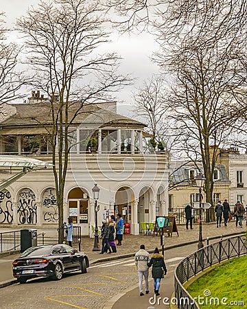 Montmartre urban scene, paris Editorial Stock Photo