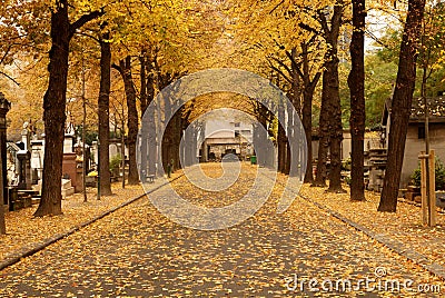 Montparnasse Cemetery Paris Stock Photo