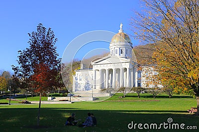 Montpelier. Capitol. One of the most beautiful buildings in the city. Editorial Stock Photo